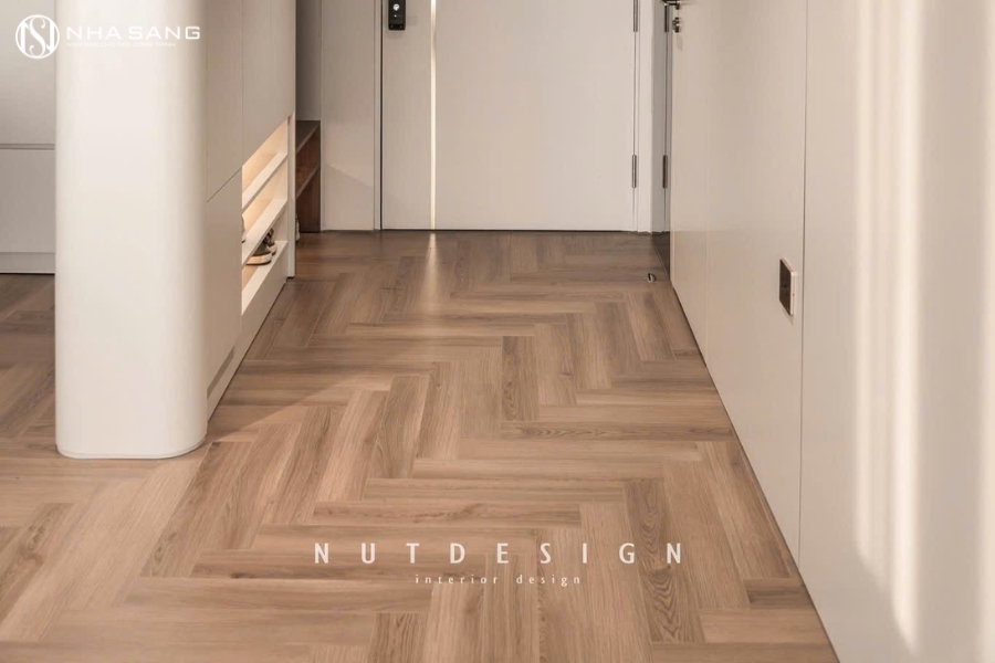 Thi Công Sàn Gỗ Xương Cá NS XC96 Cho Chung Cư Matrix One