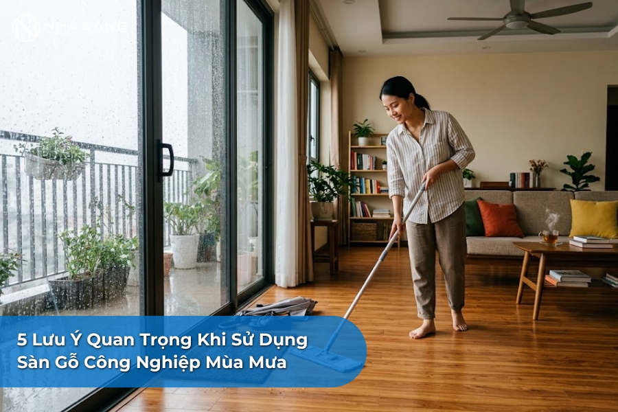 5 Lưu Ý Quan Trọng Khi Sử Dụng Sàn Gỗ Công Nghiệp Mùa Mưa